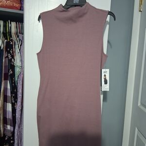 Sleeveless Midi Dress in Dusty Rose - NYC